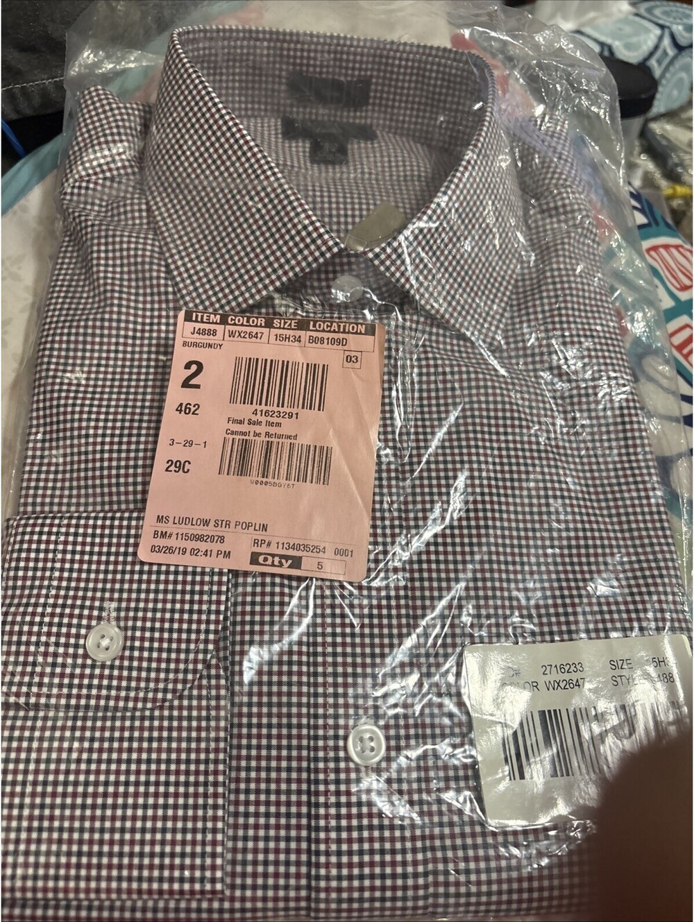 J.CREW Men's Dress Shirt Button-Up Size 15 34